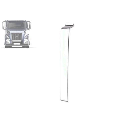 KOZAK compatible with Volvo VNL 2018+ Middle Center Bumper Left Driver Side Chrome Trim Mold