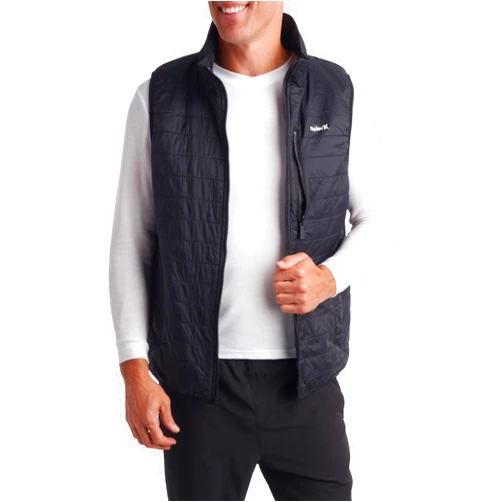 Hurley Mens Winter Vest - Truckee Packable Quilted Puffer Vest - Lightweight Sleeveless Outerwear Bubble Jacket for Men, M-XL