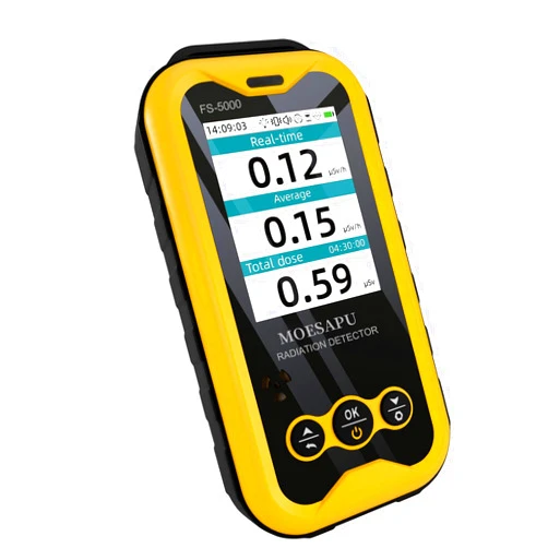 MOESAPU Geiger Counter Nuclear Radiation Detector Nuclear Water Seafood Detection Radiation Dosimeter with LCD Display, Portable Handheld Beta β Gamma γ X-ray Rechargeable Radiation Monitor Meter