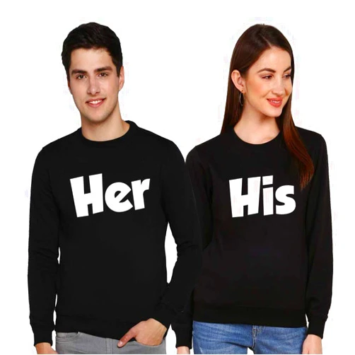 CRAZYDAISYWORLD Custom Unisex Matching Couples Name & Number for Him Her - Multi Colors Couple Crewneck Sweatshirt