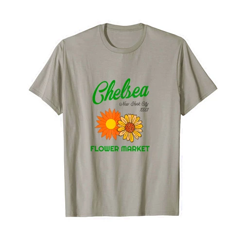 NYC Tees Cute Retro Chelsea NYC Flower Market West Side Manhattan T-Shirt