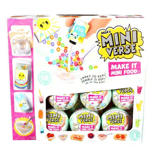 MGA's Miniverse Make It Mini Food Cafe Series 1 Minis - Complete Collection 24 Packages, Blind Packaging, DIY, Resin Play, Collectors, 8+