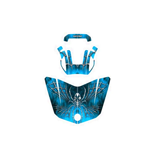CreatorX Graphics Kit Decals Stickers for Can-Am Spyder F3 Hood Graphics SpiderX Blue Ice