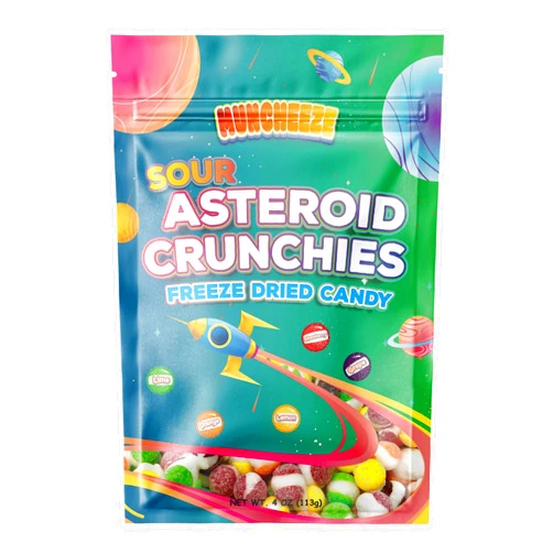 Flash Foods Sour Freeze Dried Skittles - Muncheeze Gourmet Sour Freeze Dried Candy Skittles (4 oz), Assorted Fruity Flavors (Sour Rainbow)