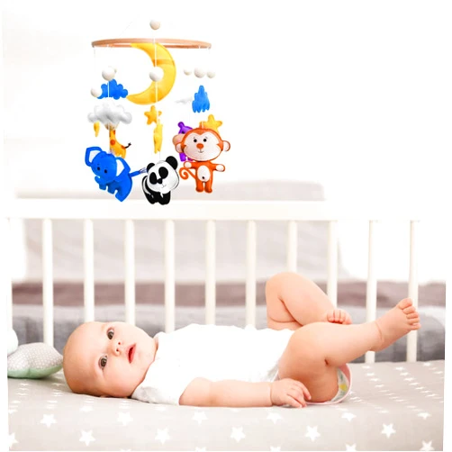 C&K WORKS Baby Crib Mobile Animal Safari Playground