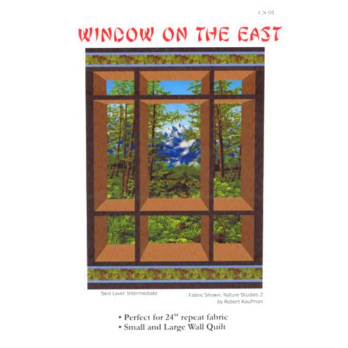 QuiltWoman.com Window on the East Quilt Pattern, by Carolyn Startup, Great for Large Prints, Panels, Scenics & 24