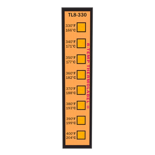 Thermolabel 8-Temp Thermolabel 330-400°F Temperature Label Pack of 16 Labels