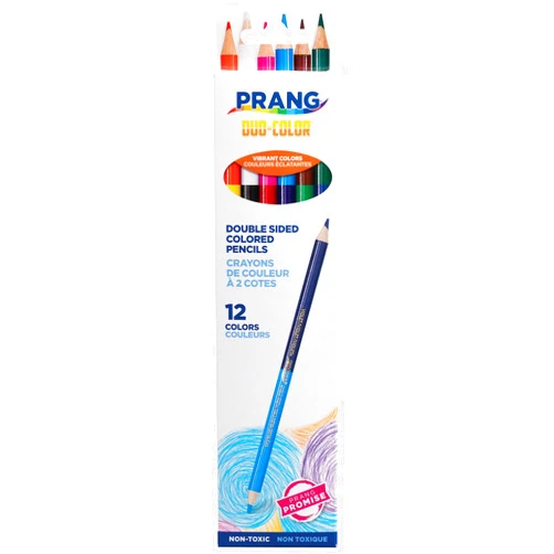 Prang Duo-Colored Pencils, 12 Assorted Colors, 16 Count