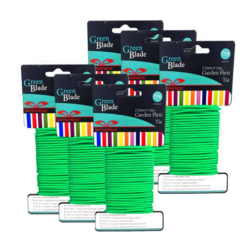 GiftExpress Pack of 6 Garden Soft Wire Tie, 32.8' ea. Garden Plant Tie, Light Duty Flexi Tie, Plant Twist Ties