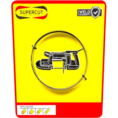 Supercut 6 Pack 44 7/8-inch X 1/2-inch X .025-inch x Variety Bimetal Portable Bandsaw Blades for Cutting Mild Steel, Stainless Steel, and General Purpose Materials. (Made in USA)