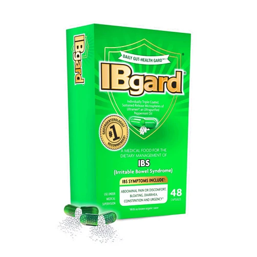IBgard Gut Health Supplement, Peppermint Oil Capsules for Abdominal Comfort, 48 Capsules (Packaging May Vary)