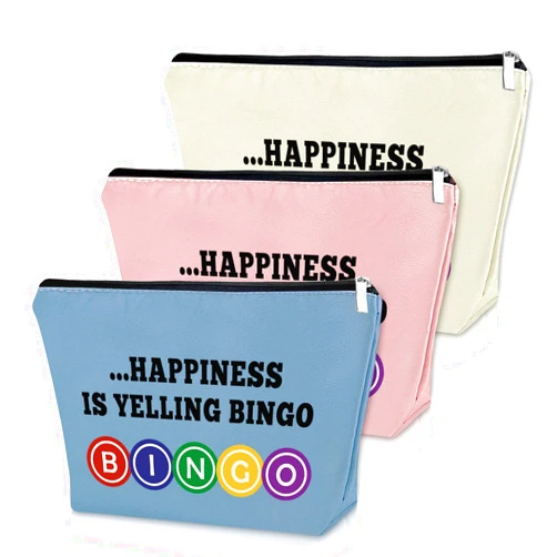 Sazuwu 3PCS Bingo Gifts Makeup Bag Bingo Game Gifts for Adults Lucky Bingo Gifts for Friend Birthday Gifts for Bingo Player Cosmetic Bag Bingo Themed Gifts for Grandma Gambler Christmas Gifts Travel Pouch