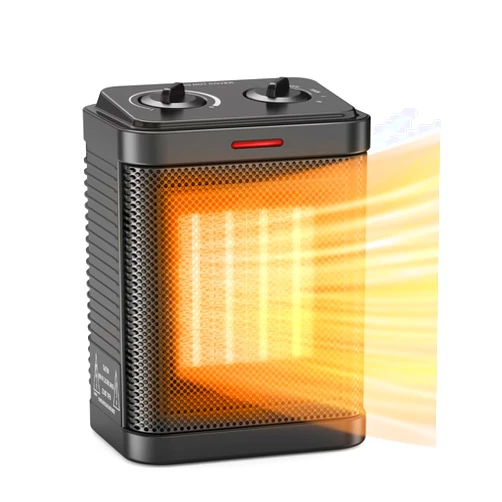 Oprunsy Space Heater for Indoor Use, 1500W PTC Ceramic Heater with Thermostat, Small Space Heater 2S Rapid Heating, 3 Modes, Electric Portable Heater with Safety Protection for Bedroom, Quiet Office