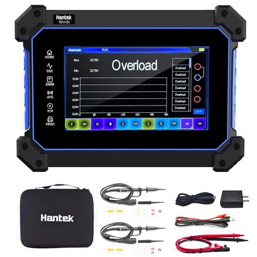 Hantek Tablet Oscilloscope 2CH Built-in Multimeter Function 8M Storage Depth with 7