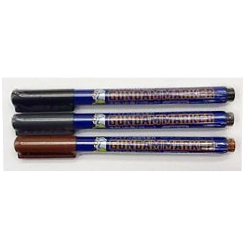 GSI Creos Gundam Marker Value Set -GM01&02&03- (Black, Gray, Brown)