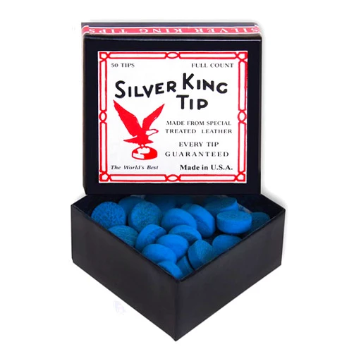 Tweeten Silver King Billiard Pool Cue Tips - 1 Box - 50 Tips - Choose Your Size