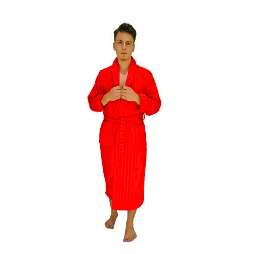 Topline Selections Unisex Cotton Robe Red Large