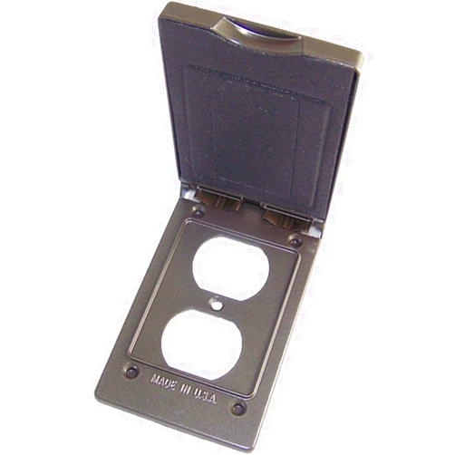 Greenfield Made in The U.S.A. CDRVBRS Series Weatherproof Electrical Outlet Box Cover, Bronze