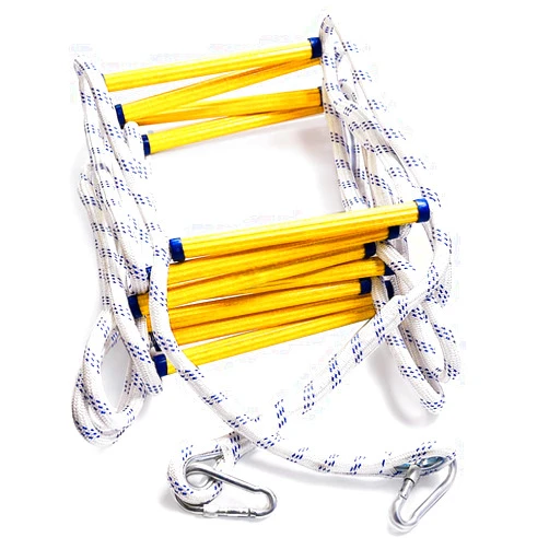 Aoneky Fire Escape Rope Ladder - Flame Resistant Emergency Fire Safety Evacuation Ladder with Hook Carabins for Kids and Adults, 2-3 Story Fire Rescue Ladder (16 Ft)