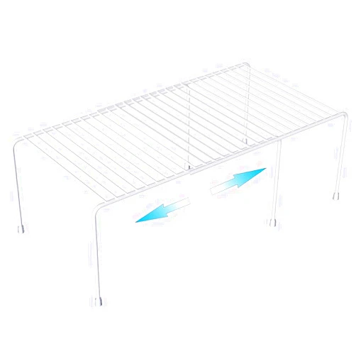 Homics Kitchen Cabinet Organizer and Storage Shelves Expandable Freezer Shelf Organizer Rack with Scratch Resistant Feet for Counter Pantry Dish Spice Cupboards