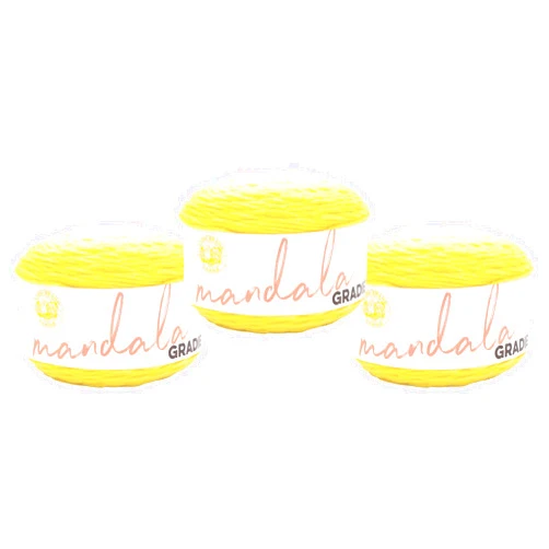 Lion Brand Yarn Mandala Gradient, Multicolor Yarn for Knitting, Crochet and Crafting, Yellow, 3 Pack