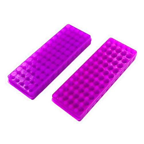 Yohii PCR Tube Rack Double Panel Microcentrifuge Test Tube Rack Holder for 0.5ml 1.5ml 2ml Test Tube, 60-Well - 2pcs