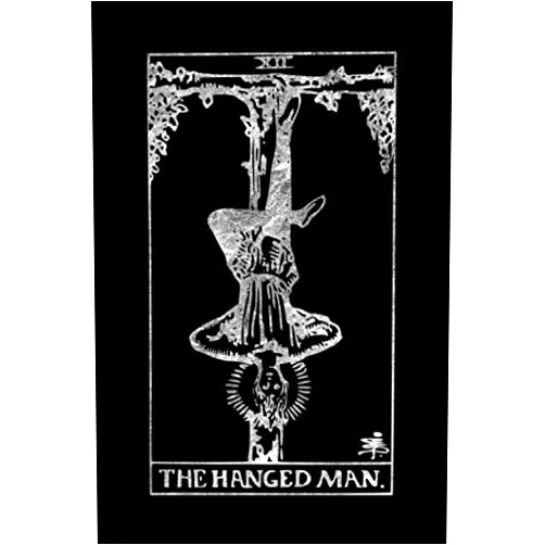 Tara Blackwood The Hanged Man: Tarot Journal Notebook Lined, Black And Silver (College Ruled, 110 Pages, 9