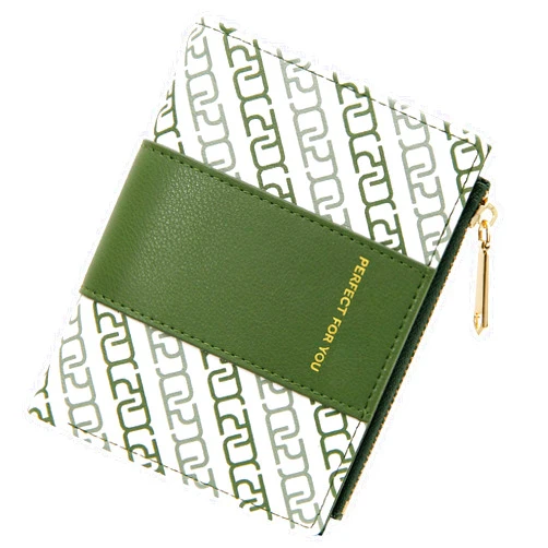 OIDERY Small Card Holder Wallet for Women, Bifold Compact Wallet with ID Window-Womens Wallet with Zipper Purse