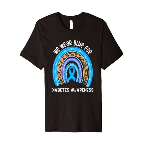Diabetes Awareness Survivors Shop Peace Love Cure Leopard Diabetes Awareness Survivors T1d Premium T-Shirt