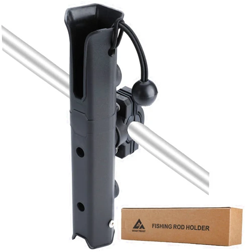GearTrust Fishing Rod Holder for Bike, Rotatable Fishing Pole Holder for Bike with Pole Mount Clamp, Fishing Rod Rack for Beach Car, Fishing Chair, ATVS, Boats, Carts