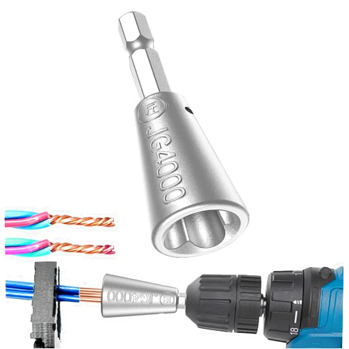 Gogsic Wire Twister Tool for Electrical Drill - Drill Wire Twister, Rebar Wire Twister Wire Connector Wire Twisting Tool, Wire Nut Twister for Electrical Power Drill 1-Pack