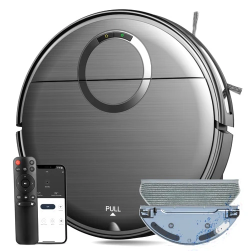 MAMNV Robot Vacuum and Mop Combo, 2 in 1 Mopping Robot Vacuum Cleaner with 2000Pa Max Suction, Wi-Fi/App/Remote, Schedule, Self-Charging Slim Robotic Vacuum, Ideal for Pet Hair, Low-Pile Carpet, Hard Floor