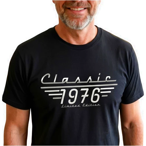 E EntrySanddie Classic Limited Edition - Birthday Gift, Vintage Old Age Gift for Him, Dad, Husband, Grandpa - Personalized Shirt, Custom Birth Year Retro Graphic Tee for Men, Funny Milestone Birthday T Shirt