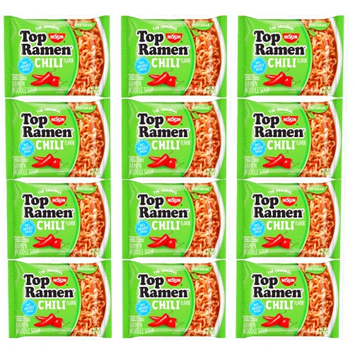 Bay Area Marketplace Nissin Top Ramen Chili Flavor, Pack of 12