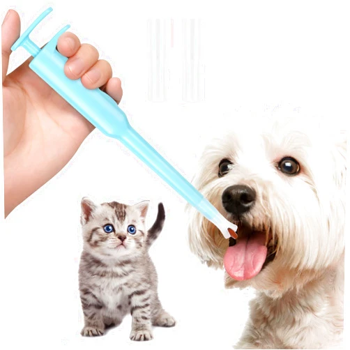 Sarini Pet Pill Dispenser-Pet Piller Gun Oral Tablet Capsule, Pet Pill Plunger Popper with Pusher Pet Pill Feeder for Dogs Cats and Small Animals (Blue)