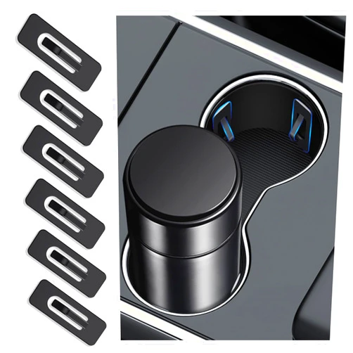 NHHC 6PCS Car Cup Holder Insert with Strong Adhesive,Holds Drinks Securely on Cup Holders for Car,Universal Cup Holder Position Limiter for Most Automotive Cup Holders,Truck Cup Holder (6PCS)
