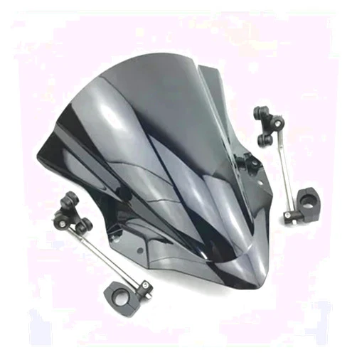 GLDWEUNSL Motorcycle Windshield Screen Motorcycle Windshield and Adjustable Bracket Screen for Ya&maha MT125 FZ FZ1 FZ6 FZ8 FZ8N XJ6 MT-01 MT03 MT07 MT 2013