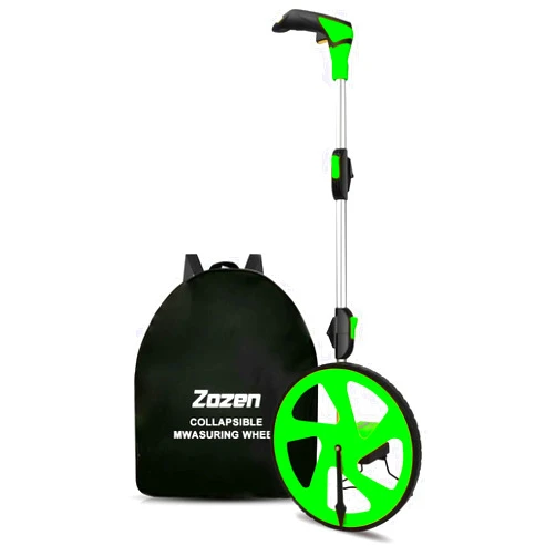 Zozen Measure Wheel, Distance Measuring Wheel in feet, Wheel Measuring Tool, Rolling Measurement Wheel, Collapsible with Backpack [Up To 10,000Ft]|12’’ Diameter Wheel - Adapt to Various Roads.