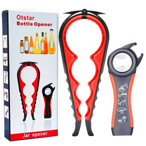 Otstar Jar Opener Bottle Opener and Ring Pull Can opener for Seniors, Arthritis Hands and Anyone with Low Strength, Arthritis Jar Openers Get Lids Off Easily