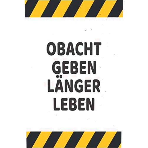 German Edition by Mareike Höfsee (Author) Obacht geben länger leben: 100 Seiten Wochenplaner 6x9 Zoll (ca. A5) | Journal für SiGeKo | Das extra große Notizbuch als Wochenplaner zum ... Platz für wichtige Notizen! (German Edition)