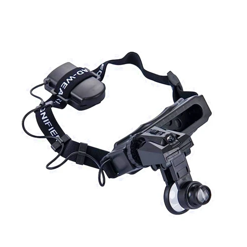 KNOXC Magnifiers, Headband Magnifier with Led Light, Head-Mounted Handsfree Reading Magnifying Glasses, Jeweler,Watch Loupe,3 Replaceable Lenses,Black Gift of Love