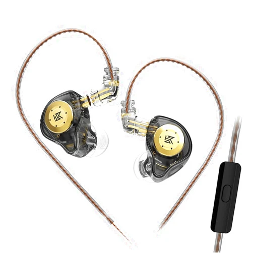 Yeabomy Gaming Earbuds KZ EDX PRO,IEM Earphones Headphone with 1DD, Wired KZ in-Ear Monitors, HiFi Deep Bass Sound with New 10mm Dynamic Driver Detachable Cable for Gaming Video Music Church (with Mic)