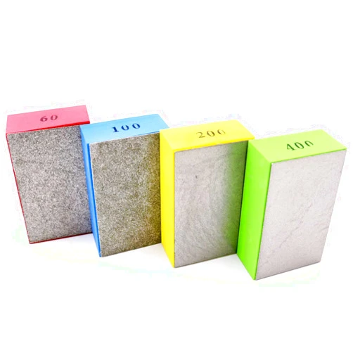 KEEYWOLT Diamond Hand Polishing Pads extremely Sharp for Sanding Concrete Glass Stone Granite Marble-60#,100#,200#,400# 4Pcs(Plane)…