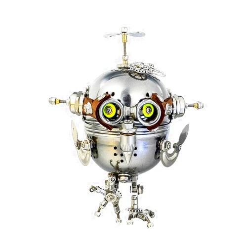 FUNYOUGAME 3D Metal Puzzle for Adults, DIY Assembly Metal 3D Puzzle Mechanical Egg for Owl Model Kit, 110 Pieces 3D Steampunk Metal Jigsaw Puzzle for Adults to Build