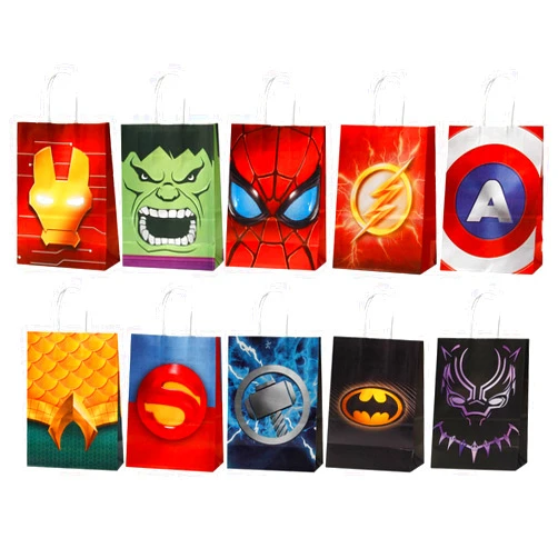 HMJDZH 20 PCS Cartoon Birthday Party Supplies Party Bags,Candy Bags for Birthday Party,Paper Tote Bags Party Favor Bags for Kids Birthday Party Supplies Decorations.