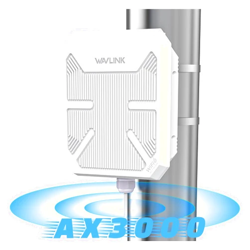 WAVLINK AX3000 Outdoor WiFi Extender/Access Points - Long Range Wireless Signal Booster with Dual Band/PoE/IP67 Waterproof/UP to 3Km- Supports up to 256 Devices for Factories,Farms