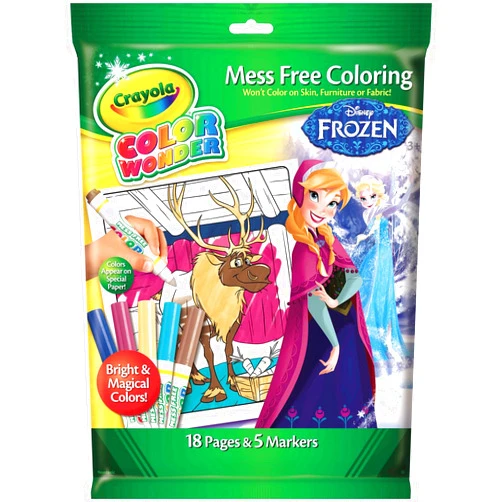 Crayola Color Wonder, Frozen Coloring Pages & No Mess Markers, Mess Free Coloring, Gift for Girls, 3, 4, 5, 6