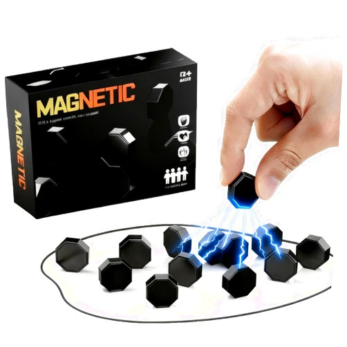 Generic Magnetic Chess Game with Stones,Magnet Chess with String & Rope,Puzzle Strategy Game for Kids Ages 3+,Portable Travel Games for Camping & Car & Plane,Classic Family Board Games