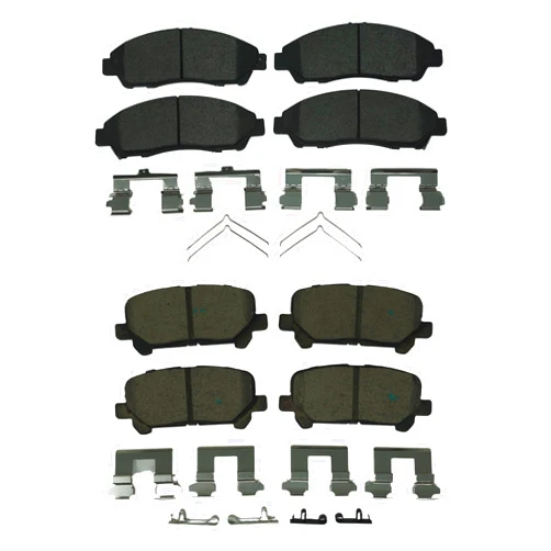 Tectonic Ceramic Disc Brake Pad Set | Bremex Premium Front and Rear Brake Pads | Compatible with 2009-2011 Honda Pilot
