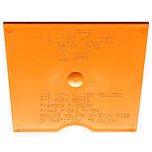 ALLIEDMP Allied Moulded Products LVP-2 PVC Low Voltage Divider Plate 3.0625 Inch x 3.5 Inch x 0.094 Inch